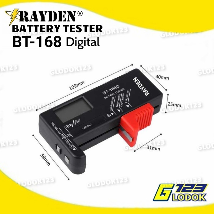 BATERAI TESTER DIGITAL BT168D