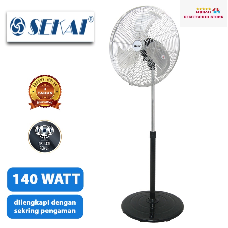 SEKAI Kipas Angin Berdiri Tornado / Stand Fan Alumunium 20 Inch - HSN 2008