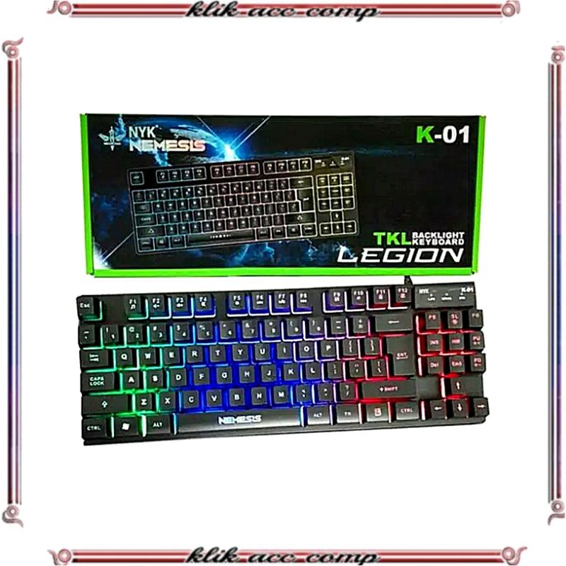 Keyboard Gaming NYK K01 / K-01 TKL Rainbow NYK NEMESIS K 01