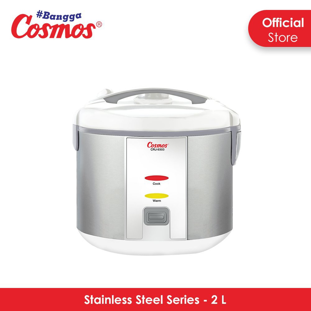 Rice Cooker Cosmos CRJ 9303 Kapasitas 2 Liter Stainless Steel