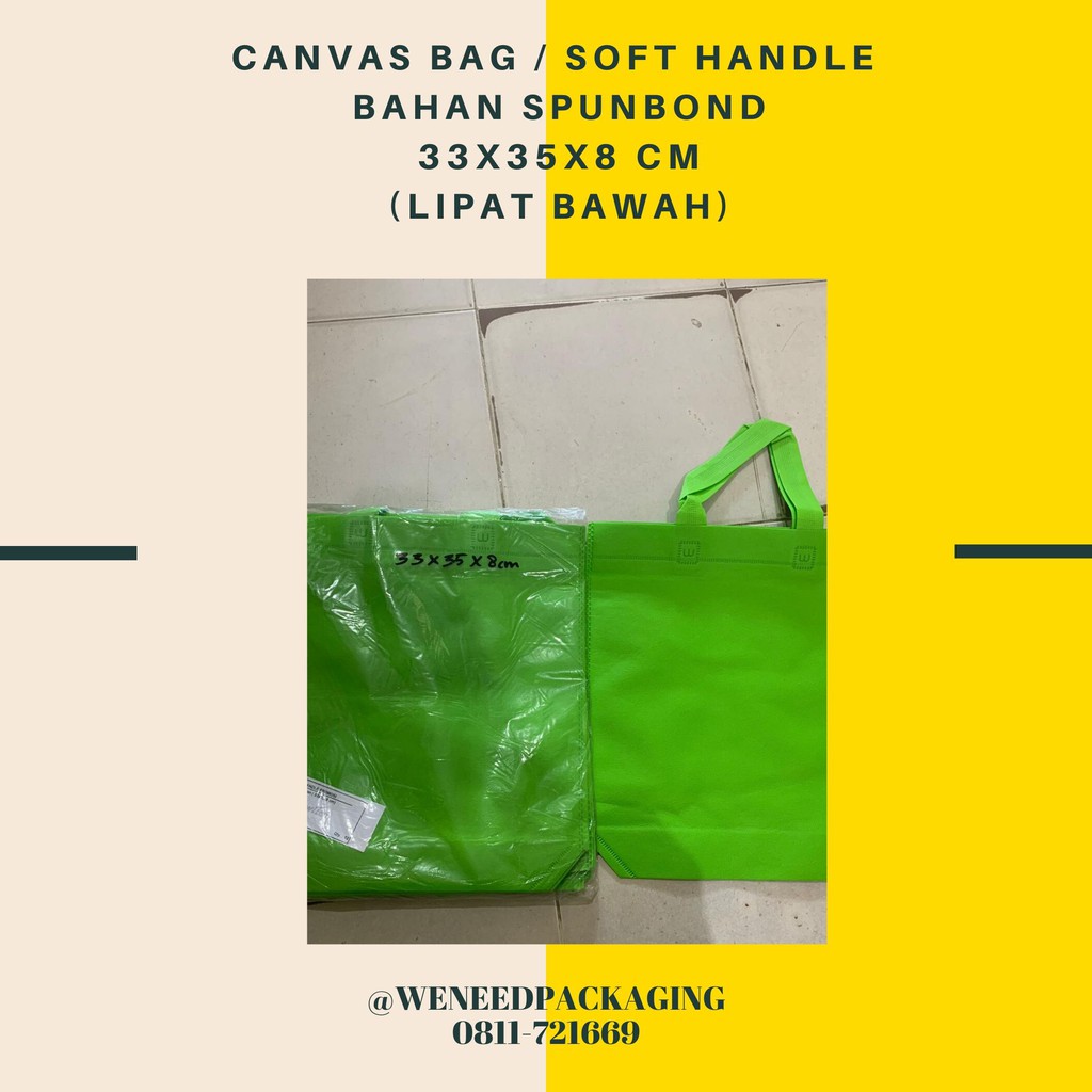 

Canvas Bag ukuran 33x35x8 / Tas Spunbond / Goodie Bag Isi 12 pcs