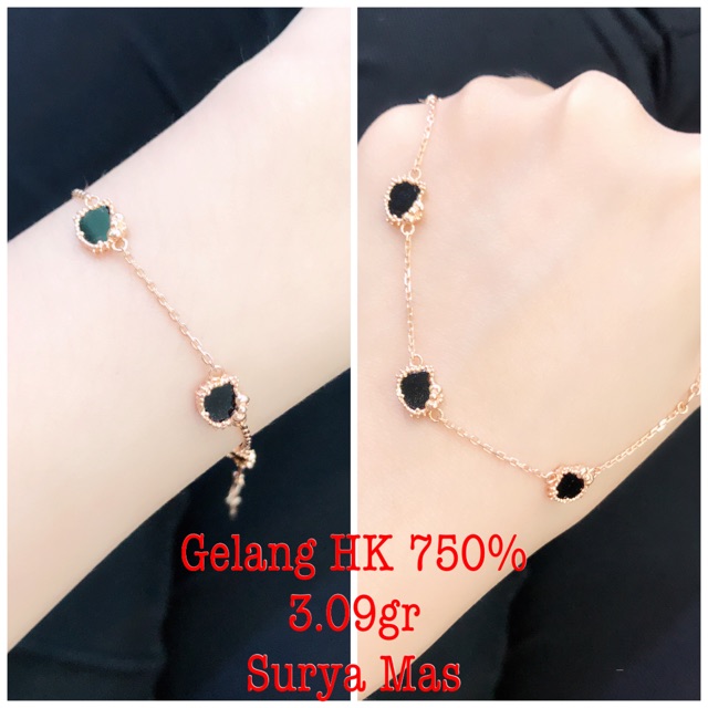 Gelang rantai emas 750%