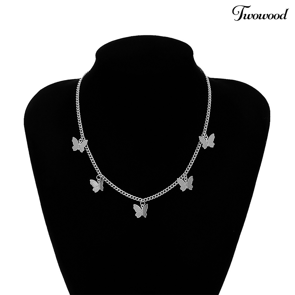 Kalung Rantai Adjustable Bahan Alloy Dengan 5 Liontin Untuk Kencan