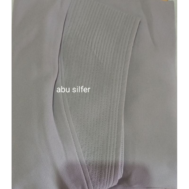 khimar malika mini ceruty bebydoll pad antem-Silver