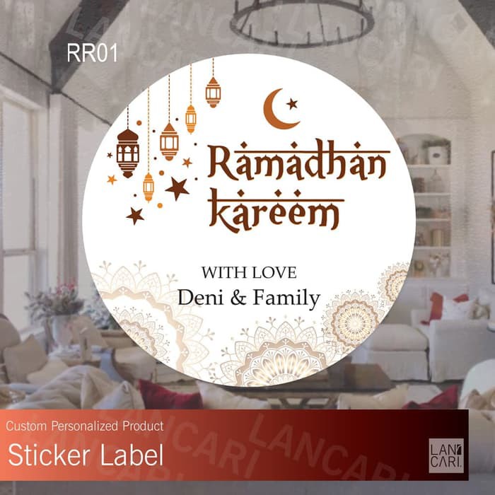 

Stiker Label Ramadan Bulan Puasa Ramadhan amplop custom snack sticker