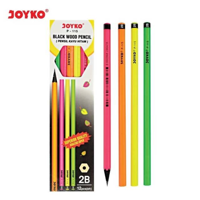 

Pensil 2B Joyko Black Wood Pencil P-115