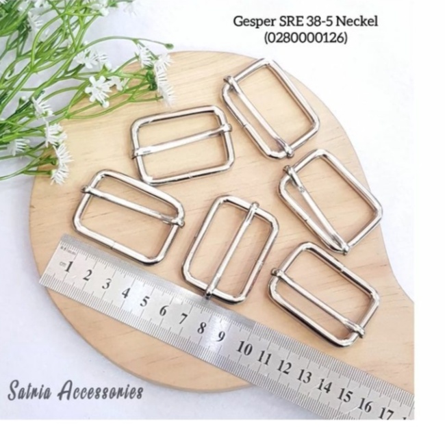 Ring Jalan/ Gesper / SRE Nikel Silver Tebal/Gesper SRE 38-5 Nikel/6 pcs