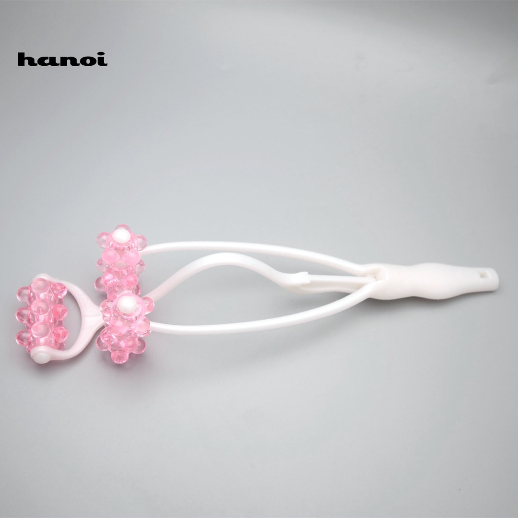 HQTM_Face Up Roller Flower Style Skin Lifting Ergonomics Handle Slim Neck Facial Massager Remove Double Chin Tool for Female