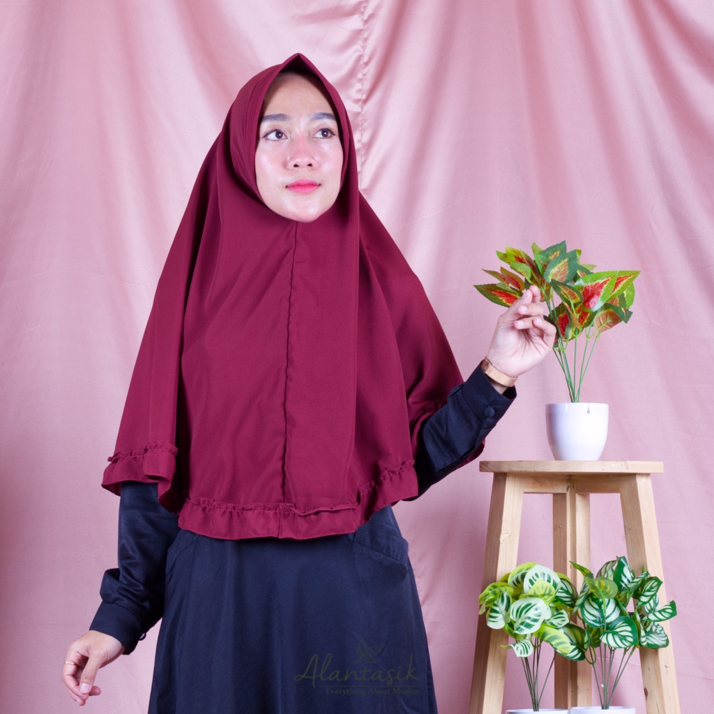 DakonTasik khimar alisha/pet antem/ jilbab wolfis R.25