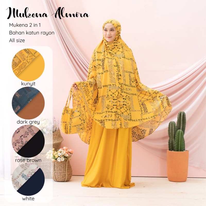 Mukena Rayon Motif | Mukena Bahan Rayon Premium | Mukena Resleting Dagu | Mukena Rayon 2in1