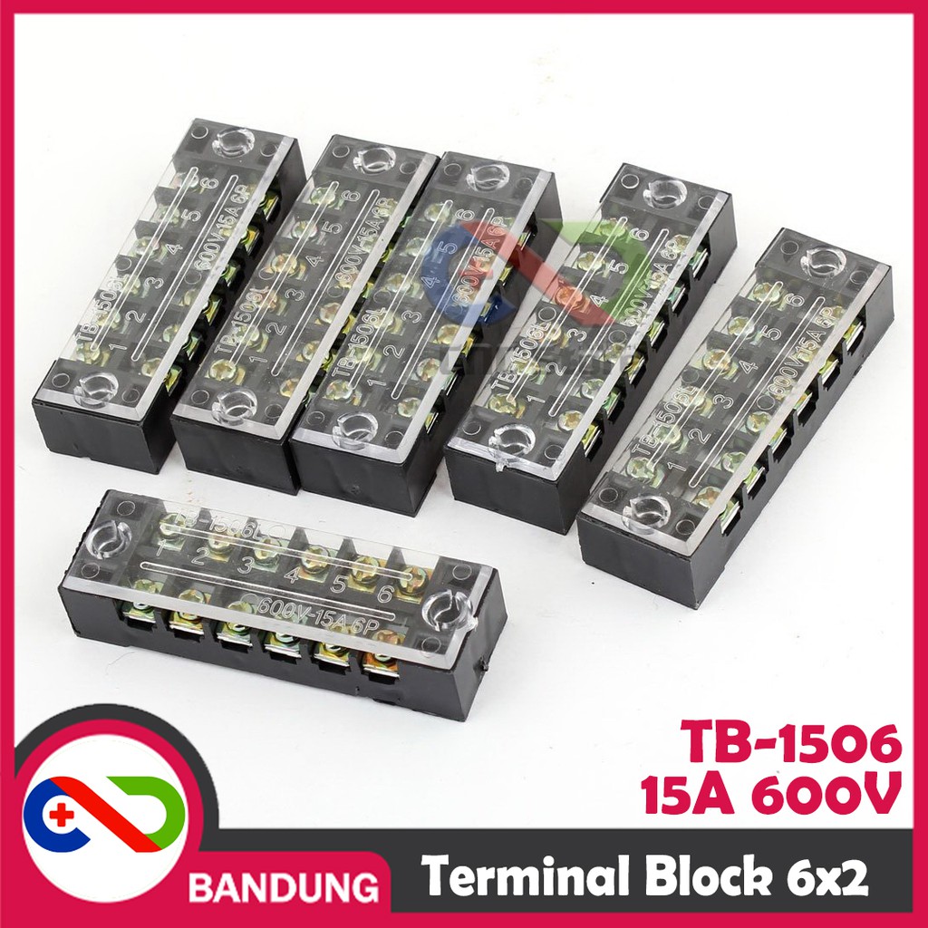 TERMINAL BLOCK 6X2 12 TITIK TB-1506 15A 600V