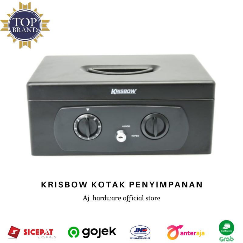 Krisbow Cash Box / Brankas / Kotak Penyimpanan Uang - Hitam