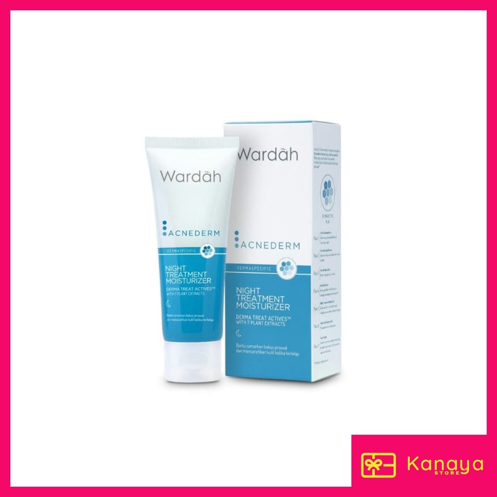 (BISA COD) Wardah Acnederm Night Treatment Moisturizer 40 ml