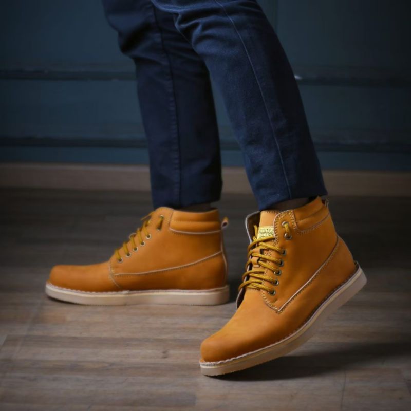 Sepatu safety - SALMON TAN | Sepatu Country Boots Boots Pria Safety Original 100% Kulit  Asli