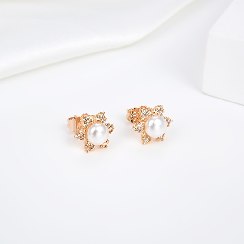 anting titanium wanita emas muda mutiara anti karat dewasa tusuk korea asli panjang dan luntur korea style selamanya dewasa 74e