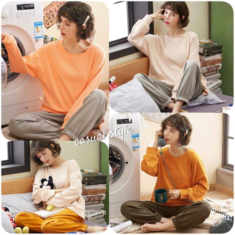 BAJU TIDUR WANITA IMPORT PREMIUM JOGER (R)