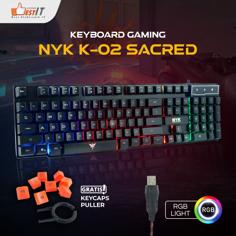 NYK Gaming keyboard NYK K02 / K-02 Full Size Keyboard Gaming Original