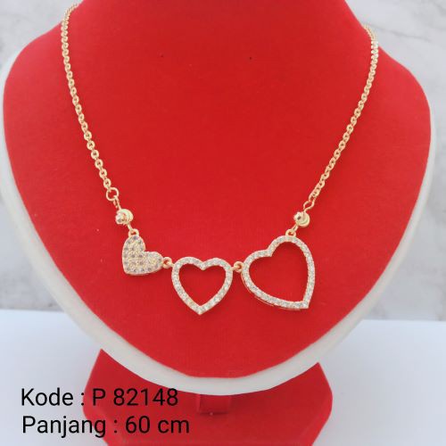 [BAYAR DITEMPAT] P 82148  Kalung Dewasa Xuping Lapis Emas Anti Karat Pusat Xuping Jakarta