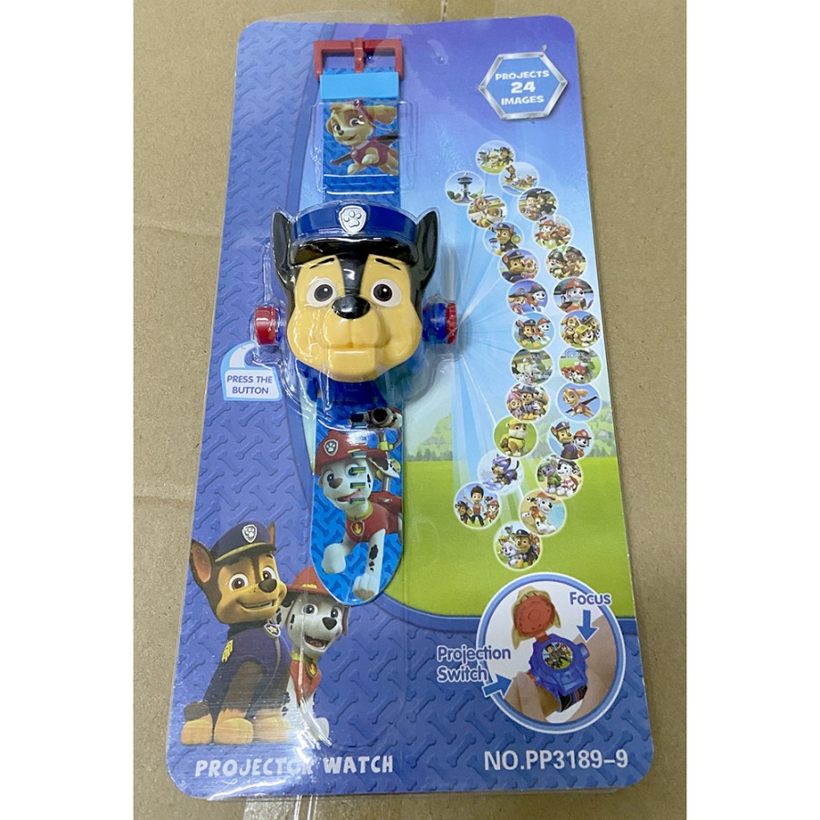 Jam Tangan LED Anak Paw patrol Projection Model Dog Everest - PP3189 - Blue