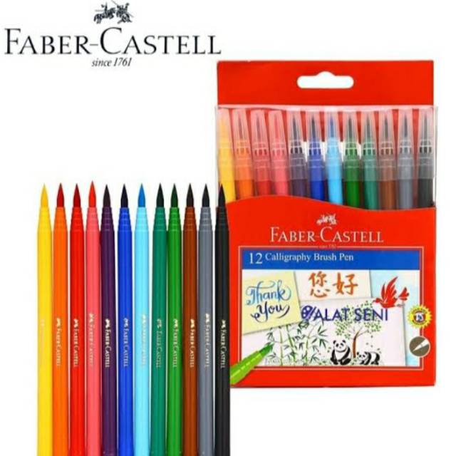 

Faber castell calligrafhy brush pen isi 12