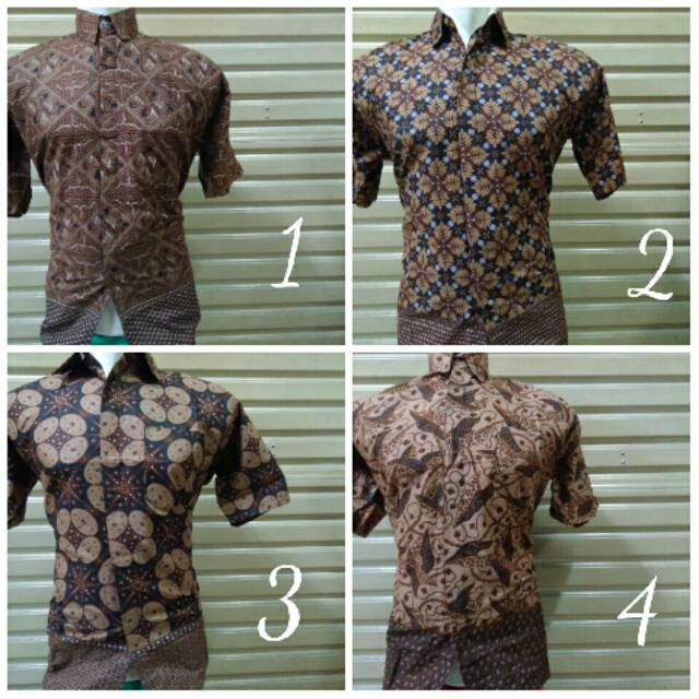 Kemeja Baju Batik Pria Katun Seragam Kerja Kantor Ika 