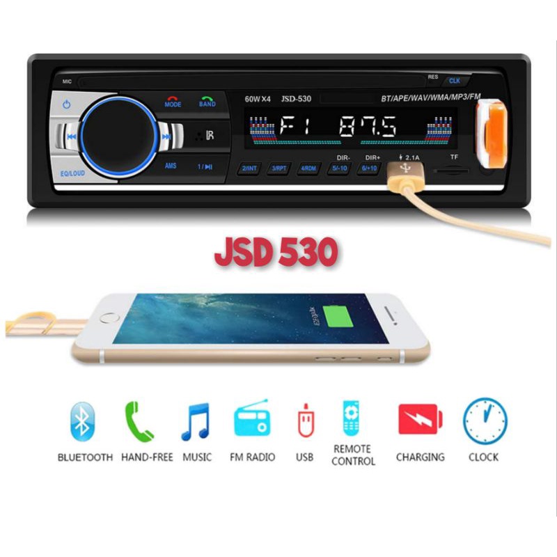 Tape Mobil Bluetooth Single Din Head Unit Double Din Fullset - Universal Semua Mobil