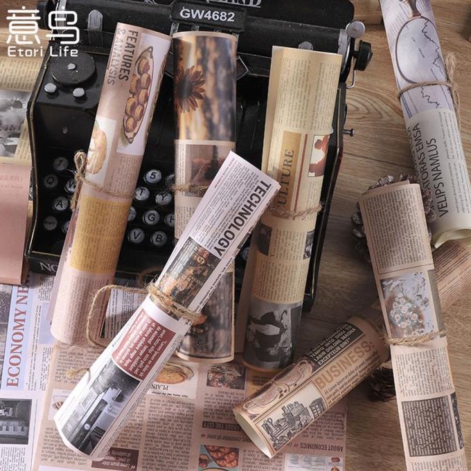 

(BISA COD) Vintage Movie Newspaper Diary Deco Stickers - Sticker Vintage NEW Kode 531