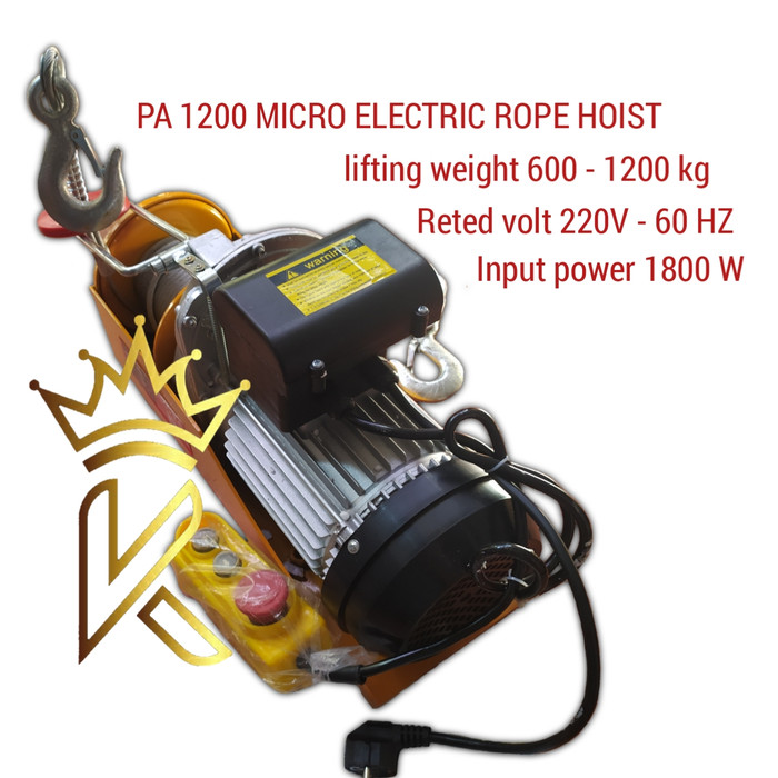 MINI ELECTRIC HOIST WIREROPE HOIST PA 1200