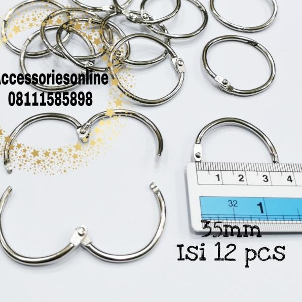 

♪ Ring menu/ring buku/ring buka tutup/ring binder 35 mm - 12 pcs ✸