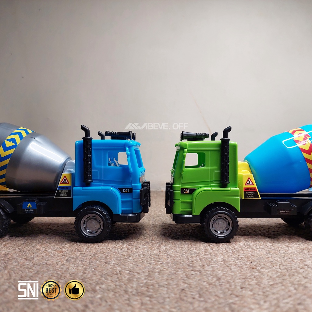 Mainan Anak Mobil Truk Konstruksi - Truk Molen - Truk Semen Plastik