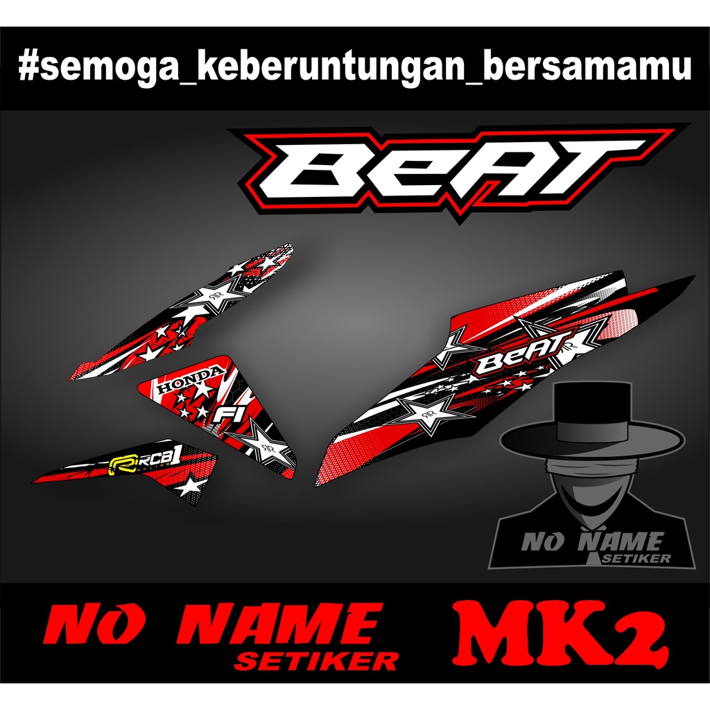 striping semi full setiker stiker beat fi (mk2) 2013-2015 variasi stiker motor honda setriping beat