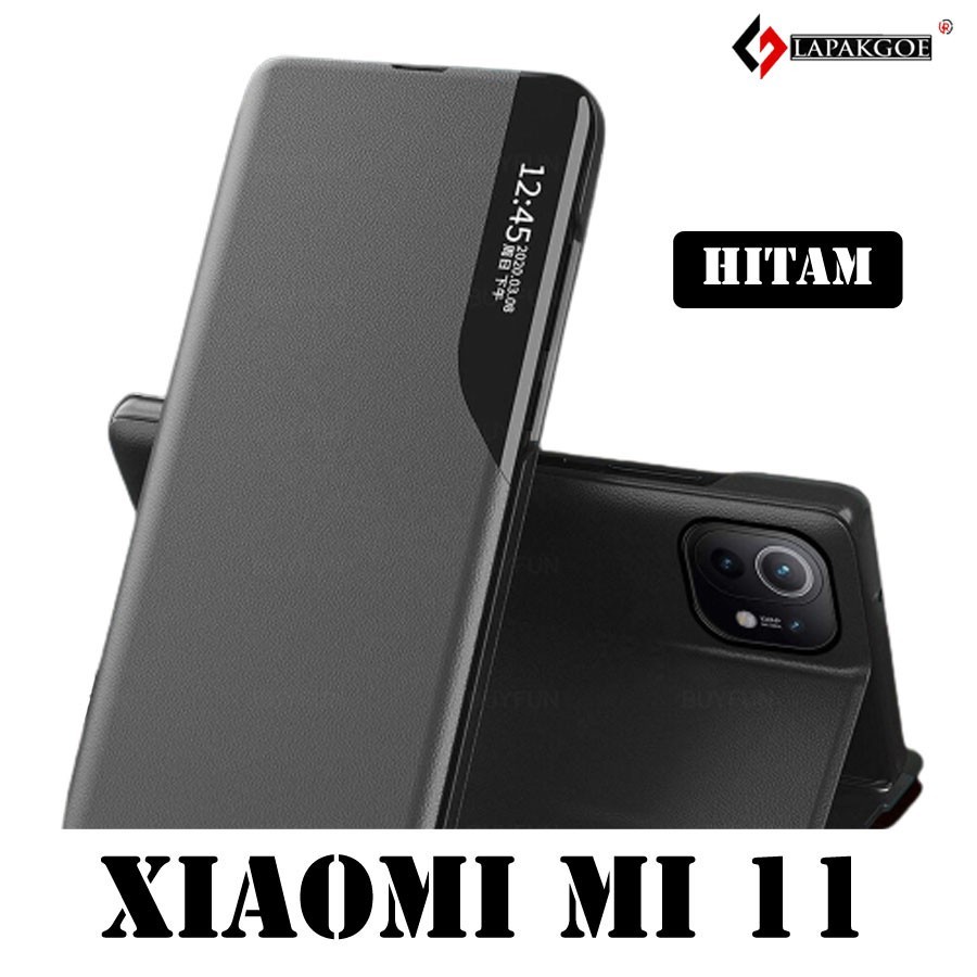 XIAOMI Mi 11 CASE FLIP SMART VIEW SOFTCASE BOOK COVER BUKU SEMI KULIT CASING PROTECT CAMERA COVER PELINDUNG KAMERA