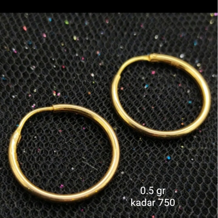 Anting Jipsi Emas 17K - 0.5 gr Kadar 750 - 861