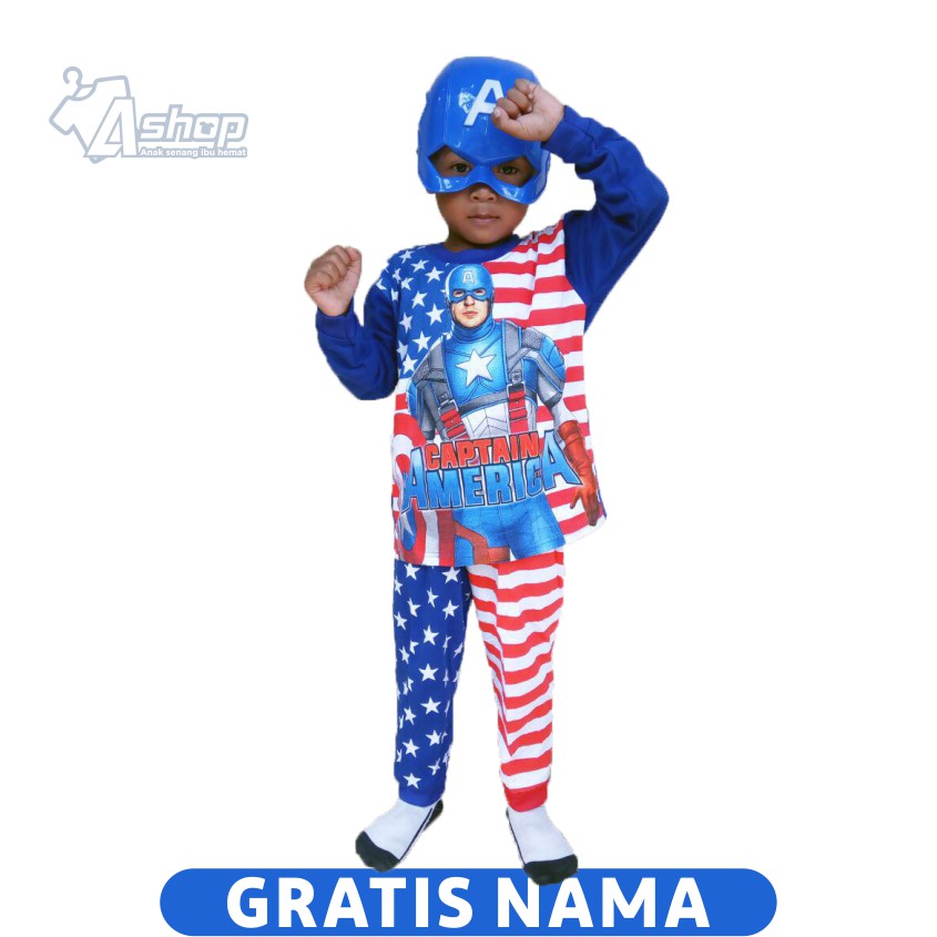 Baju Anak Kostum Captain America Avenger | Shopee Indonesia