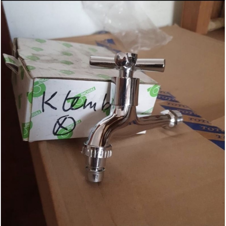 kran tembok cucuk taman selang stainless baling putar