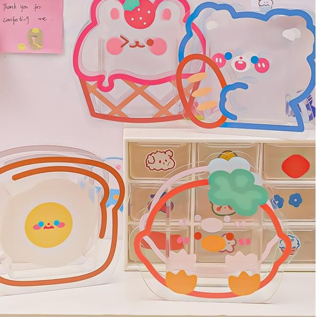 

Promo - J2 - tempat pensil acrylic cute animal Pen holder transparant korea ,.