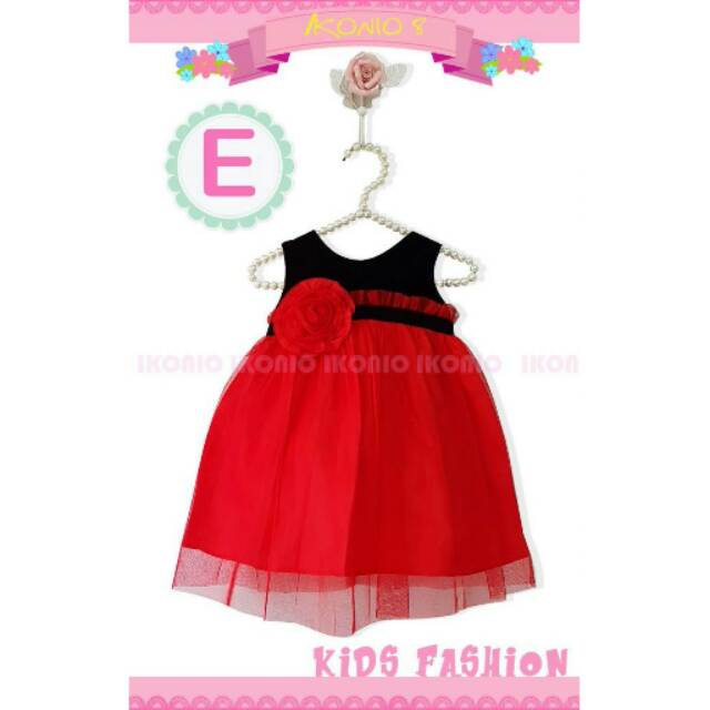 Dress anak baju pesta polos Ikonio