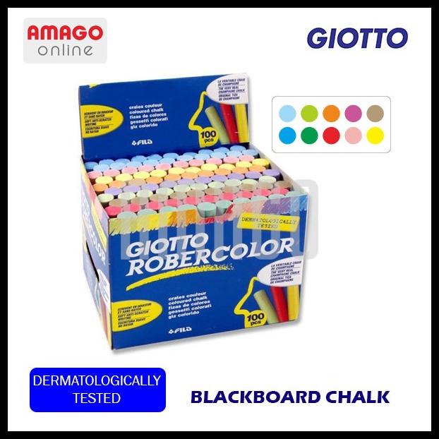 

Vanila | Giotto Blackboard Chalk - 100 Pcs - Color - (Kapur Tulis) - 539000