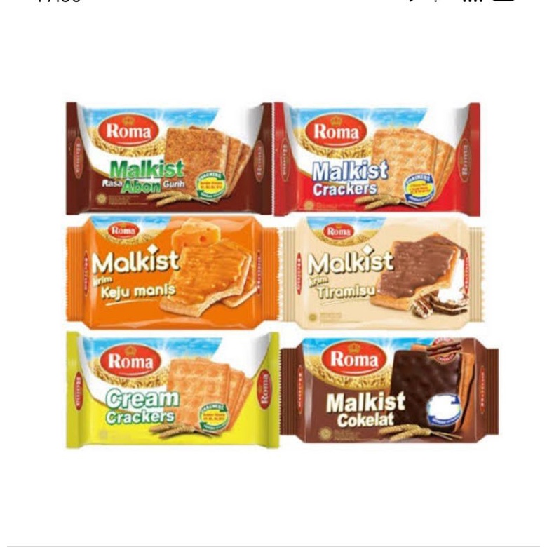 

Biskuit Roma Malkist kotak Varian rasa