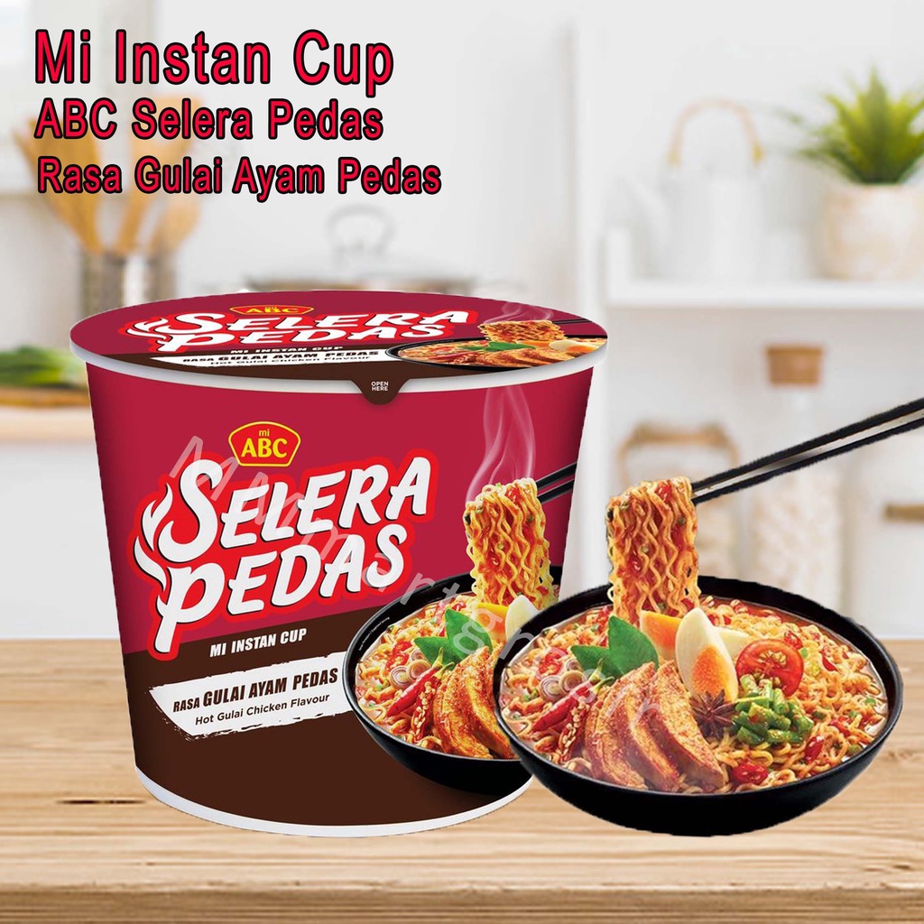 Mi Instan Cup / ABC Selera Pedas / Rasa Gulai Ayam Pedas / 60g