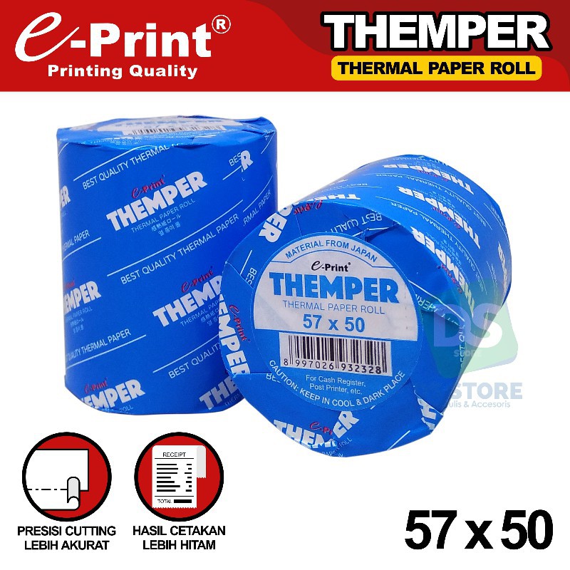 

Kertas Kasir Thermal Paper Roll 57x50 E-PRINT