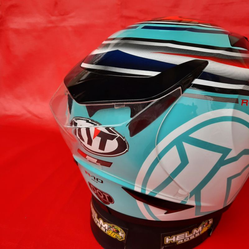 Spoiler Helm KYT R10 R 10 Model 3D Hitam Dan Bening Winglet Variasi Helm KYT