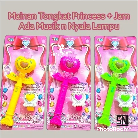 Mainan Tongkat Princess Dan Jam Tangan Magic (Musik &amp; Led) FU1129