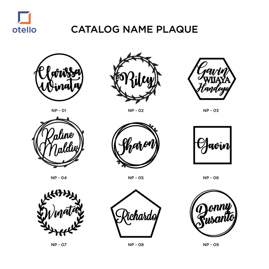 Round Name Plaque | FREE CUSTOM | Papan Nama Ulang Tahun