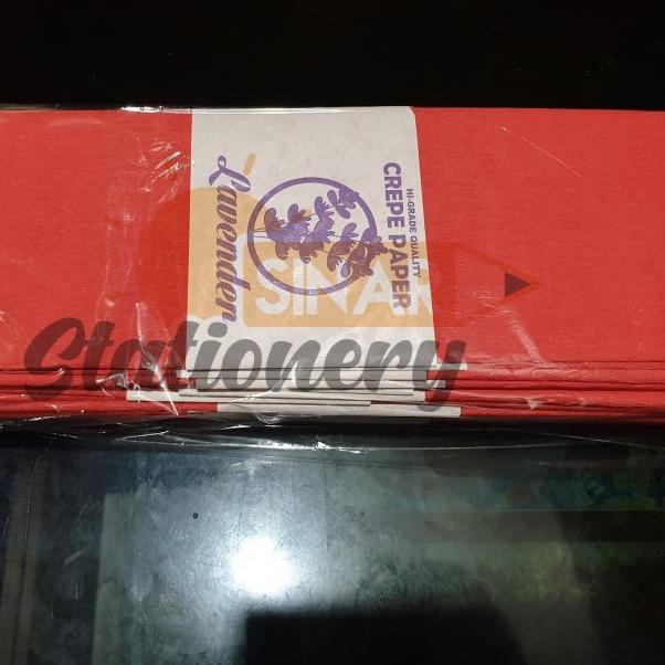 

☇ Kertas krep lembaran lavender merah 441/21pak isi 25pc ✸