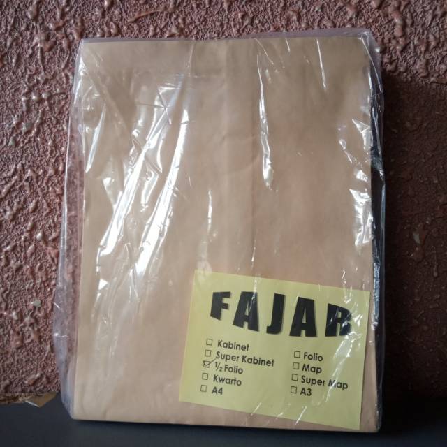 

Amplop Coklat 1/2 Folio Polos