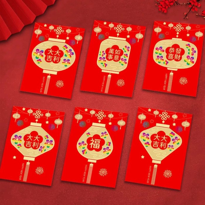 Angpao Netral Fu Murah Angpau Imlek Merah Emas Grosir Ampau Sincia Fuk Harga Grosir Termurah