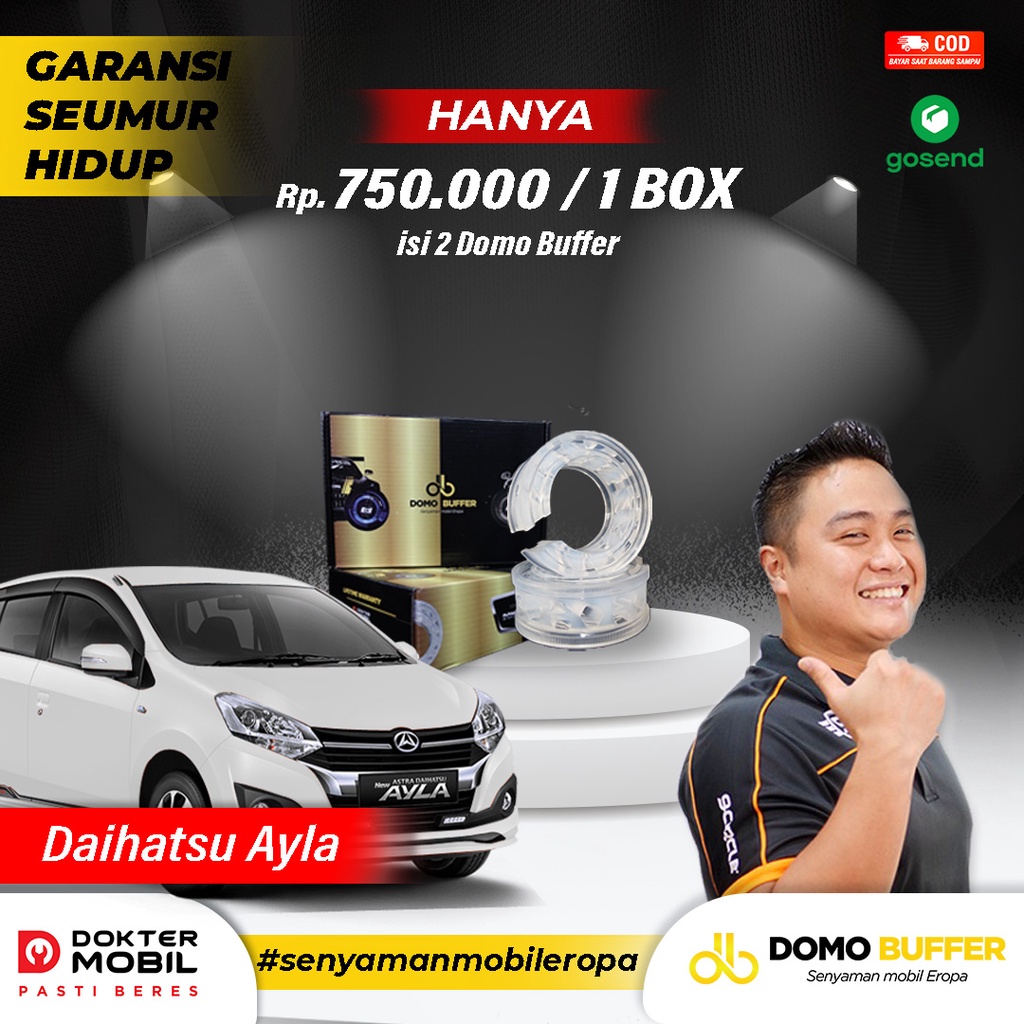 Spring Damper Shock Mobil Ayla - Domo Buffer Mobil Ayla - Spring Buffer Solusi Atasi Mobil Limbung