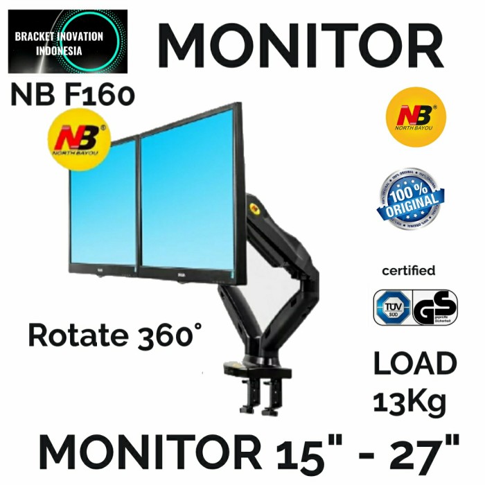 Bracket Monitor bracket dual monitor Bracket monitor 2 led display 27&quot;