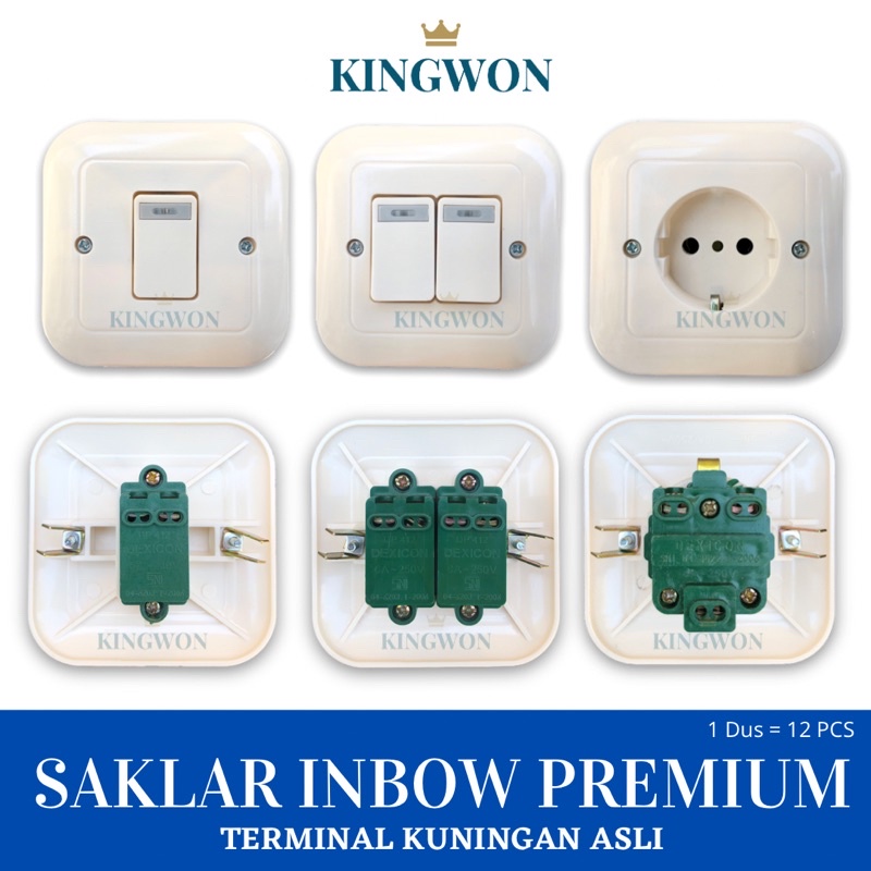 SAKLAR LAMPU INBOW SWITCH ON LAMP PREMIUM SERI ENGKEL STOP KONTAK